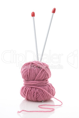 Blue and pink  knitting wool