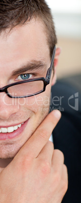 Nice businessman with glasses