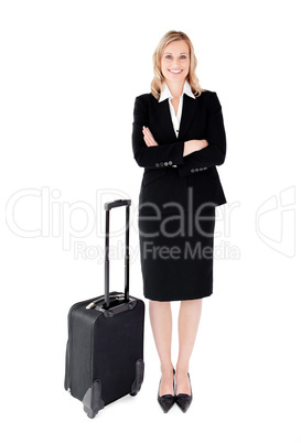 Businesswoman with small bag