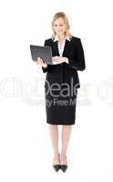 Businesswoman with laptop