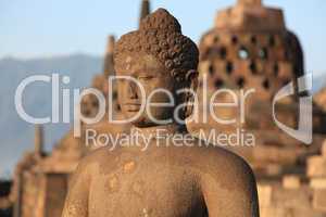 Statue of Buddha in Borobudur temple