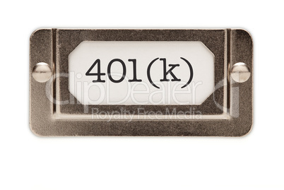 401(k) File Drawer Label