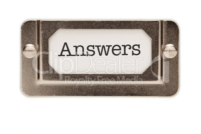 Answers File Drawer Label