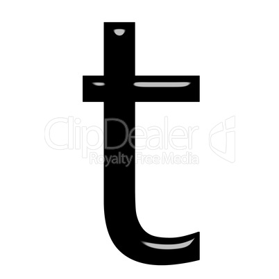 3d letter t