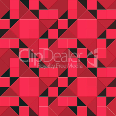 red geometric mosaic