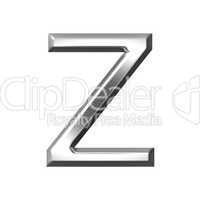 3d silver letter z