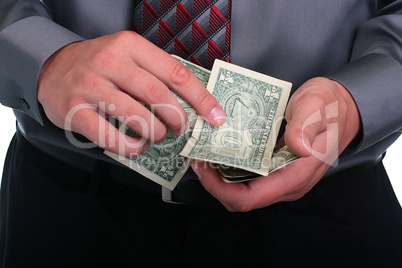 Businessman and money