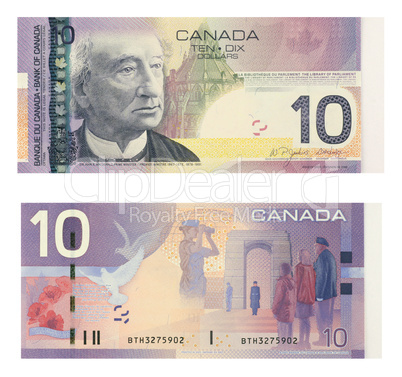 10 Canadian Dollars