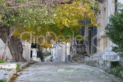 Alley in Athens, Greece