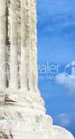 Ancient Greek column close up
