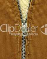 Half open coat zipper