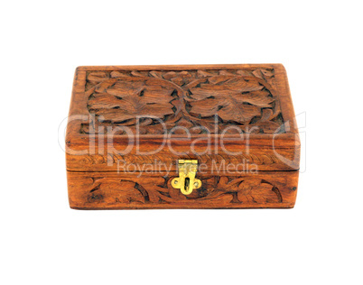 Engraved wooden box