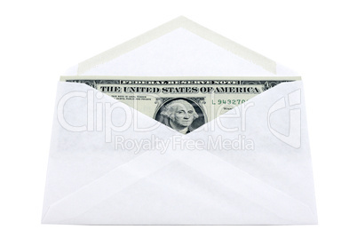 Envelope with dollars