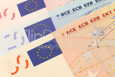 Euro banknotes