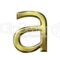 3d golden letter a