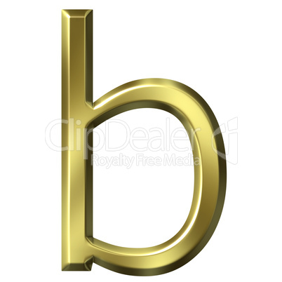 3d golden letter b