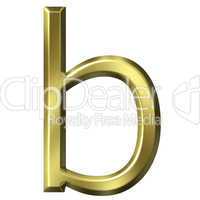 3d golden letter b