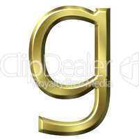 3d golden letter g