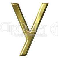 3d golden letter y