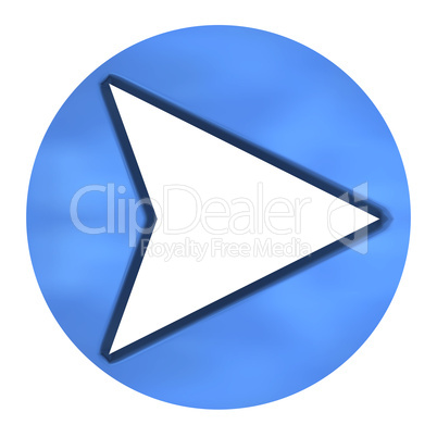 3D Azure Arrow Button