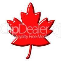 3D Canadian Leaf