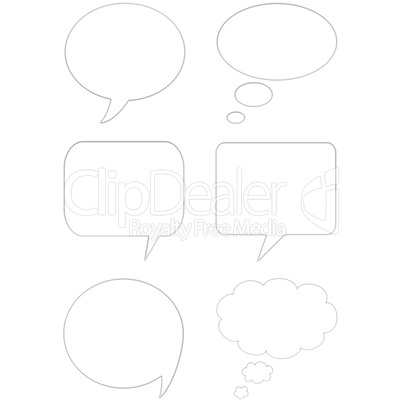 3D comic speech bubbles