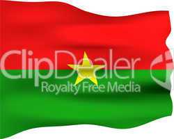 3D Flag of Burkina Faso