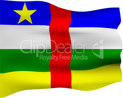 3D Flag of Central African Republic