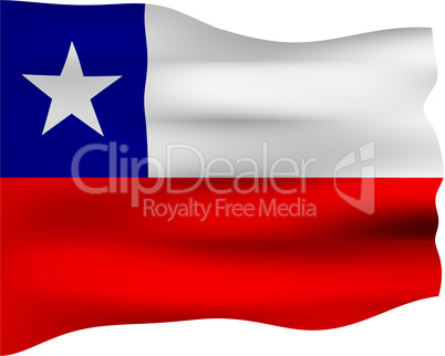 3D Flag of Chile