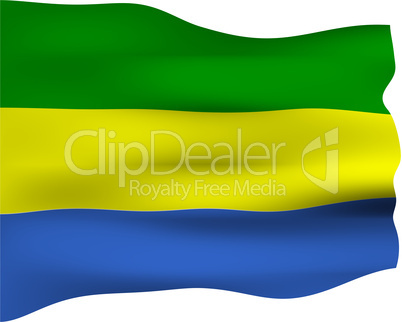 3D Flag of Gabon
