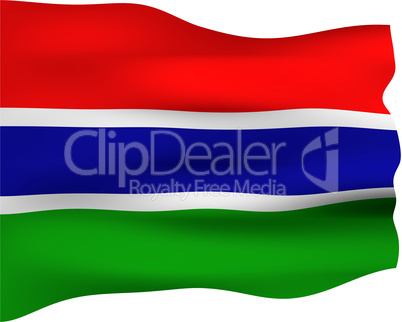 3D Flag of Gambia