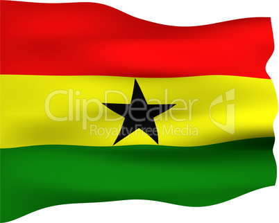 3D Flag of Ghana