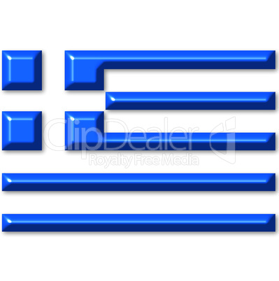 3D Flag of Greece