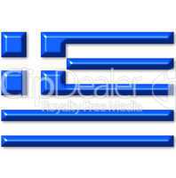 3D Flag of Greece