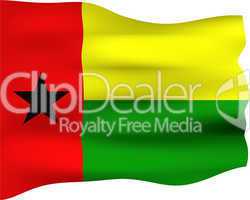 3D Flag of Guinea Bissau