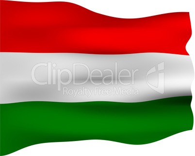 3D Flag of Hungary