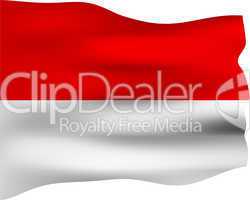 3D Flag of Indonesia