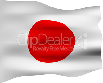 3D Flag of Japan