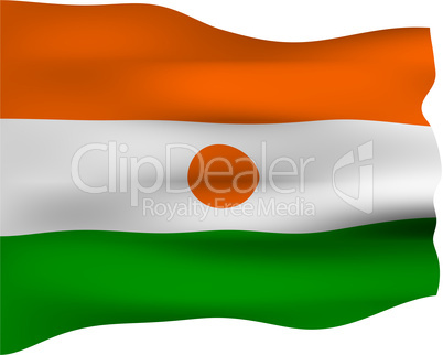 3D Flag of Niger