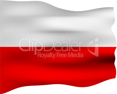 3D Flag of Poland