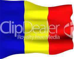 3D Flag of Romania