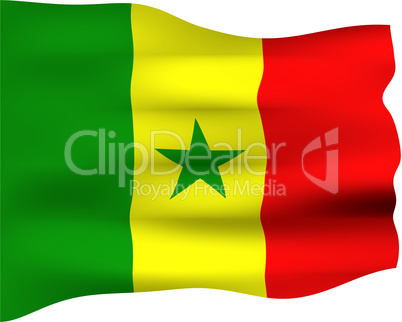 3D Flag of Senegal