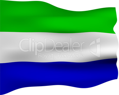 3D Flag of Sierra Leone