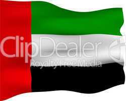 3D Flag of United Arab Emirates
