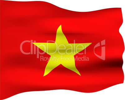 3D Flag of Vietnam