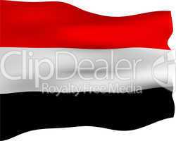 3D Flag of Yemen