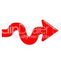3D Glossy Red Arrow