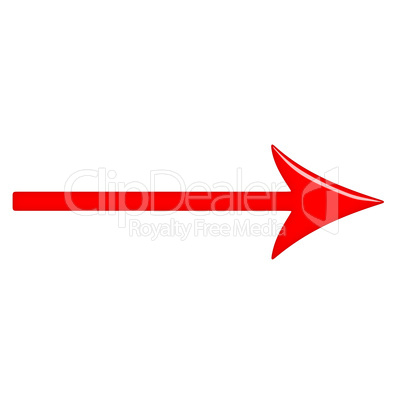 3D Glossy Red Arrow