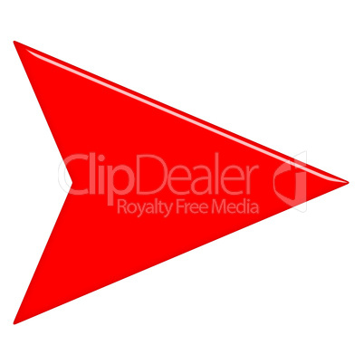 3D Glossy Red Arrow