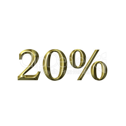 3D Golden 20 Percent